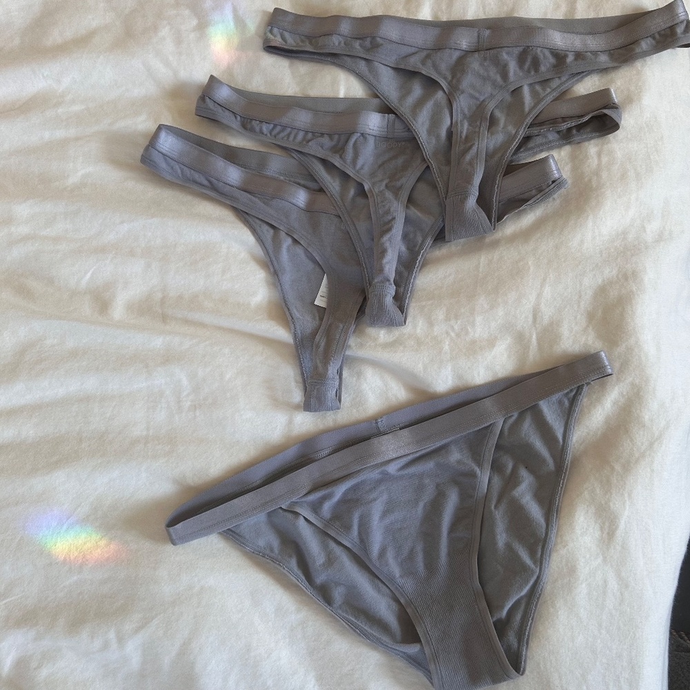 NWOT (bundle of 4) BOODY G-String Bamboo Underwear Size L / Mist Color - Picture 13 of 15